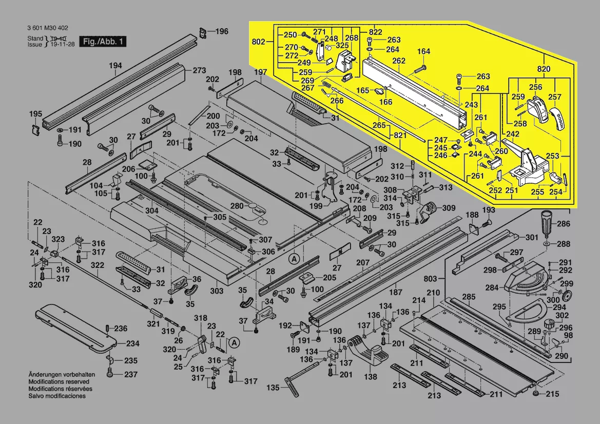 butée parallèle réf. 2 610 018 329 Bosch